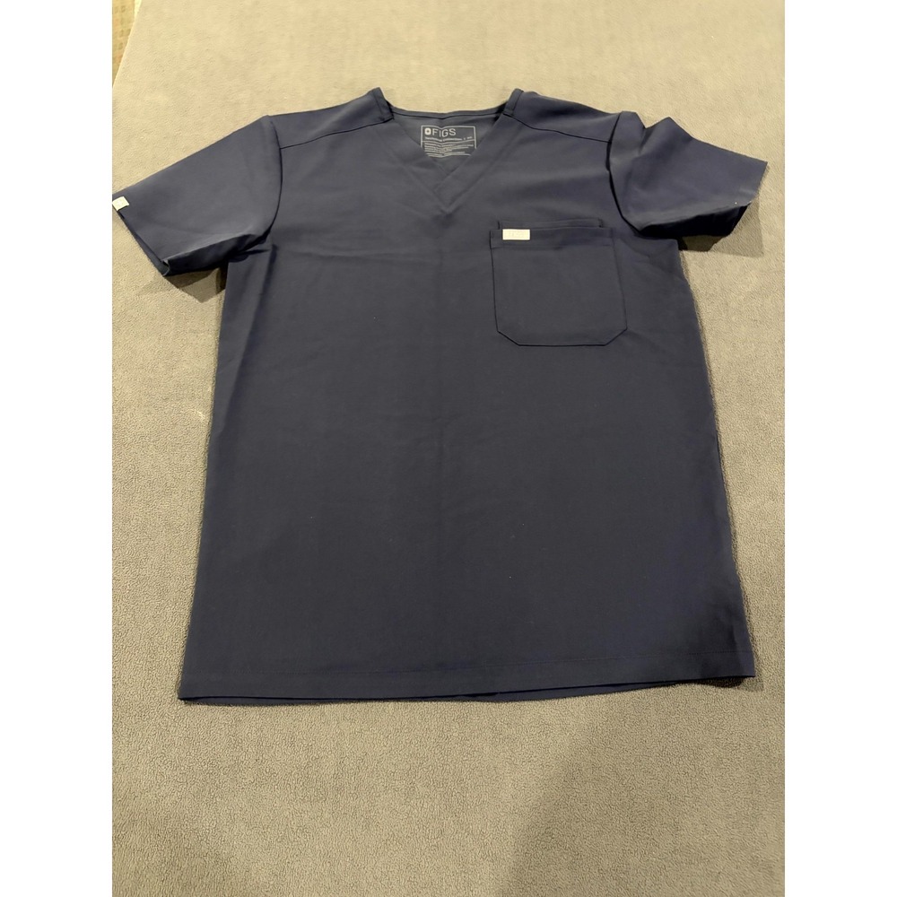 FIGS Technical Collection Scrub Top Mens XS Black Medical Healthcare Pullover